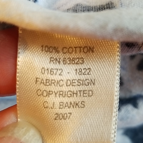 C.J.Banks Blue and White Floral Jacket, 2X - Picture 7 of 8